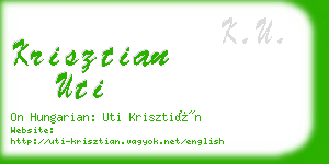 krisztian uti business card